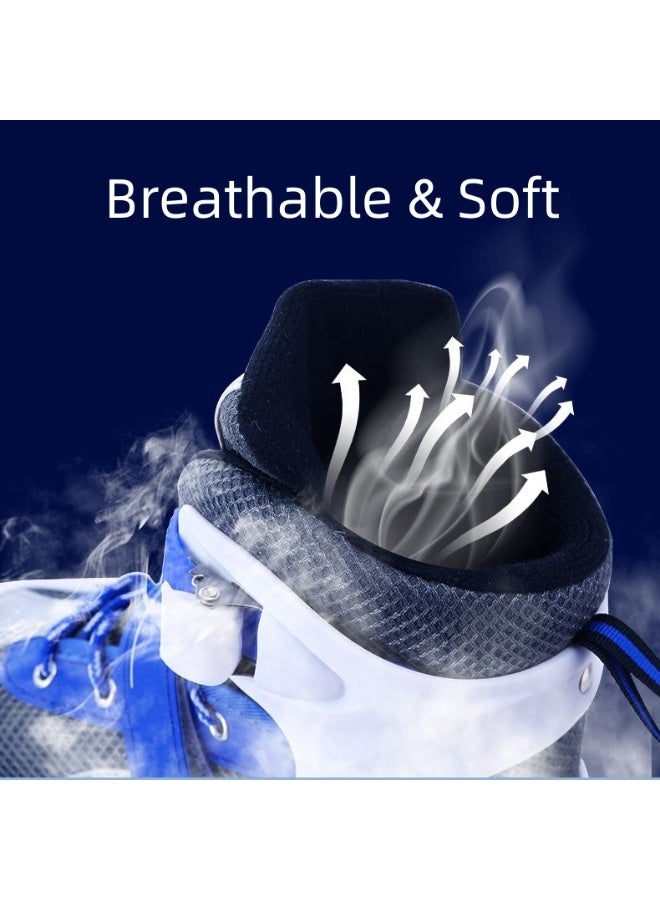 فتيرلي أحذية التزلج القابلة للتعديل للفتيان والفتيات من عمر 4-12 سنة مع عجلات إضاءة واحدة، شفرات التزلج للأطفال المبتدئين في الداخل والخارج - الأزرق - S (26-32 يورو) - Image 5