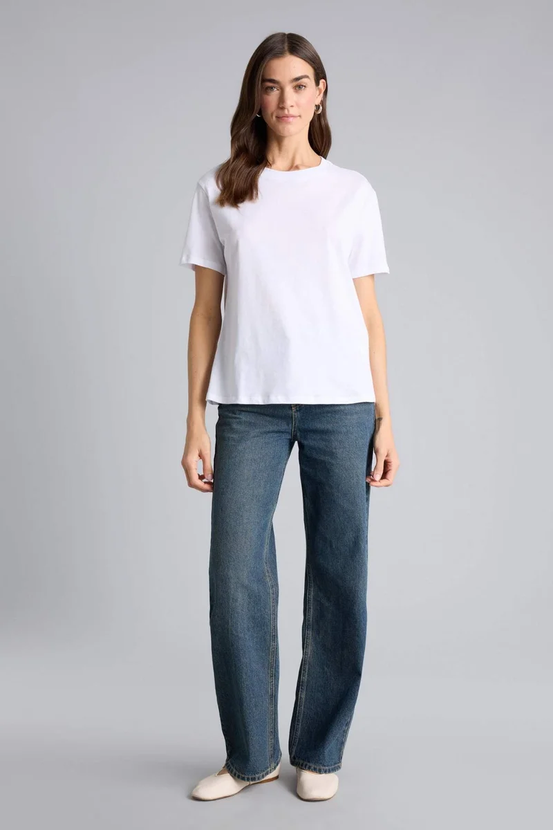 DeFacto Regular Fit Crew Neck Basic Short Sleeve T-Shirt