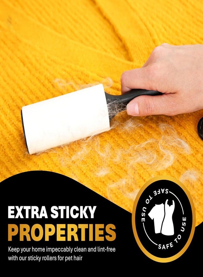 Style Keepers Pet Hair Lint Roller Set with 4 Reusable Handles & 12 Refills | 60 Sheets Each | Extra Sticky Fur Remover for Dogs & Cats | Sofa Clothes Car Bedding - Total 720 Sheet - Image 4