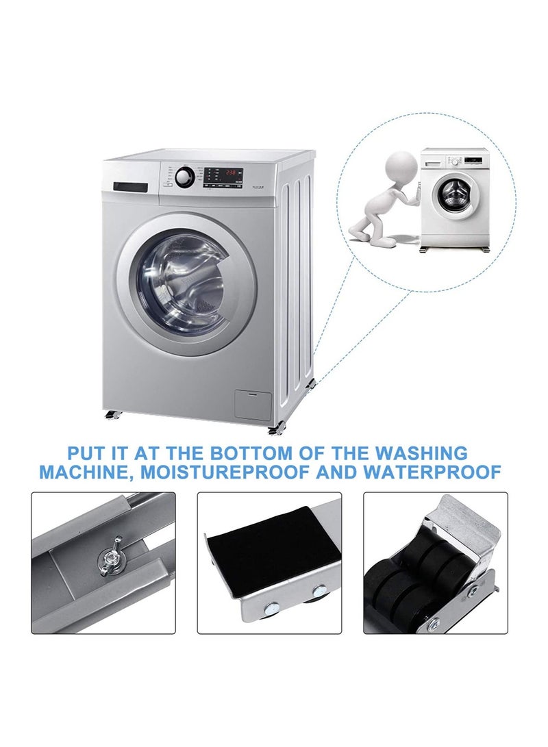 Washing Machine Stand with Wheels Adjustable Roller Base Mobile Roller Refrigerator Base Moving Cart for Dryer Fridge Furniture - Image 2