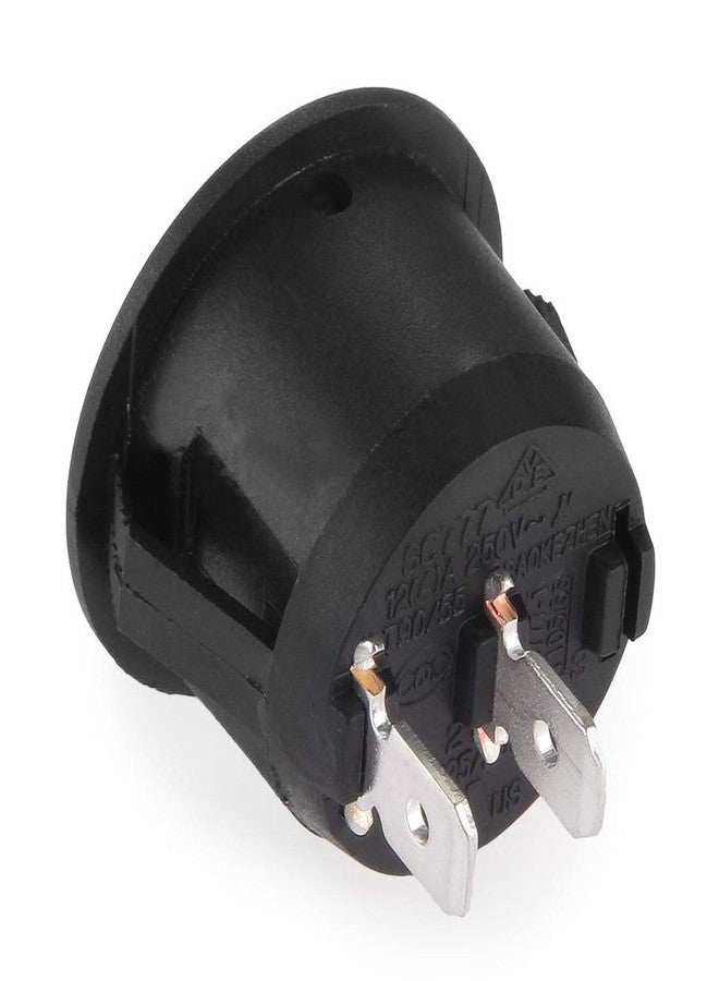 RDRStore_2018 1 pcs of AC 6A 110V to 250V On/Off Snap SPST Round Boat Rocker Switch 2Pin Power ON/Off Type Switch Push Button Switch (Black, 1) - Image 2