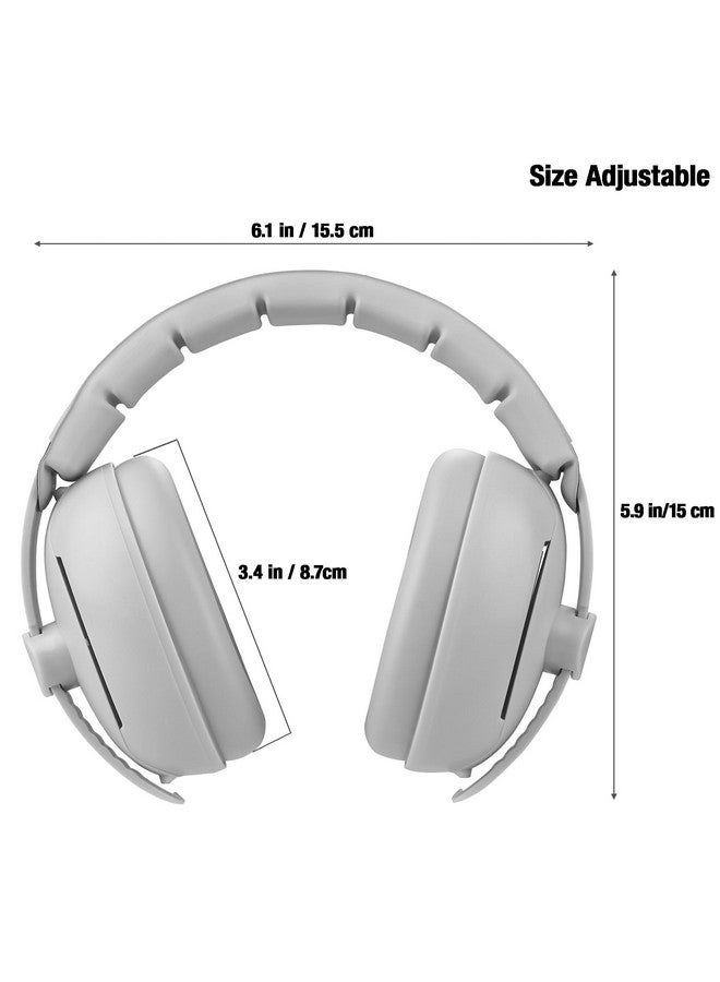 باندا إير سماعات أذن للأطفال من باندا إير، سماعات رأس 2 في 1 لحماية أذن الطفل وإلغاء الضوضاء، مناسبة للأعمار من 0 إلى 3 سنوات، لحماية سمع الطفل (رمادي) - Image 1