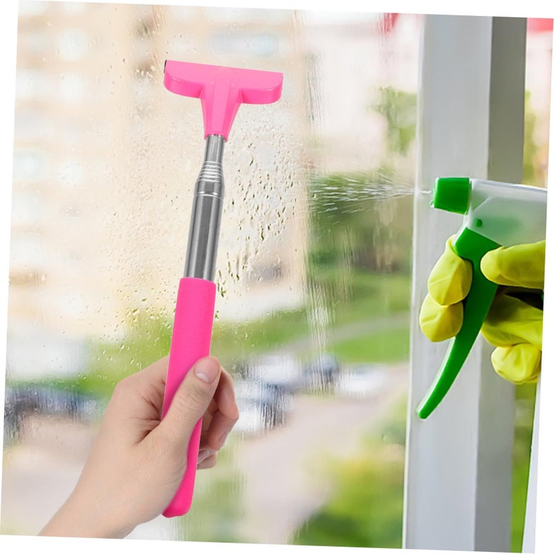 Car Rearview Mirror Wiper Squeegee Windshield Cleaner Prevents Fog Rain Pink - Image 3