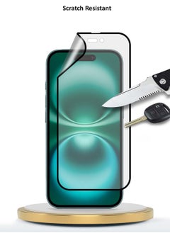 Wtech Nano Ceramic Anti Fingerprint Full Glue Full Cover Matte Flexible Screen Protector For Apple iPhone 15 Plus 2024 Clear/Black  - Image 5
