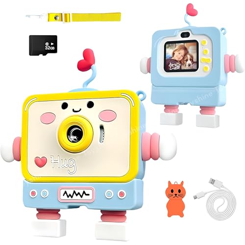 Toyshine Kids Digital HD Camera with Robot Shape Silicone Cover | Video Recording | Inbuilt in 5 Games | TFT Color Screen | Support 32GB SD Card Selfie Toys for Kids Boys Girls 3+, Multicolor - Image 1