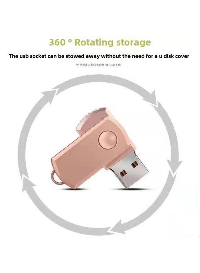 U Disk 256G/128G/64g Large Capacity U Disk Computer Mobile Phone Integrated Universal Student Office Genuine Goods USB 3.0-Color:Silver High-end Version 【high-speed Transmission】-Capacity:【256】gb Comes With Two Kinds Of Adapters And Chains - Image 3