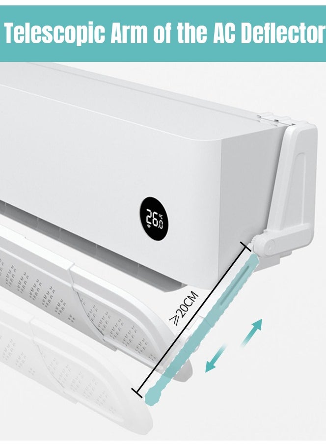Split AC air Deflector Air Conditioner Deflector Adjustable Punch-free Anti Direct Blowing Outlet Air Baffle Windshield for Home Split Air Conditioner