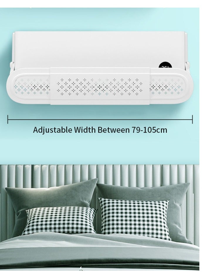 Split AC air Deflector Air Conditioner Deflector Adjustable Punch-free Anti Direct Blowing Outlet Air Baffle Windshield for Home Split Air Conditioner