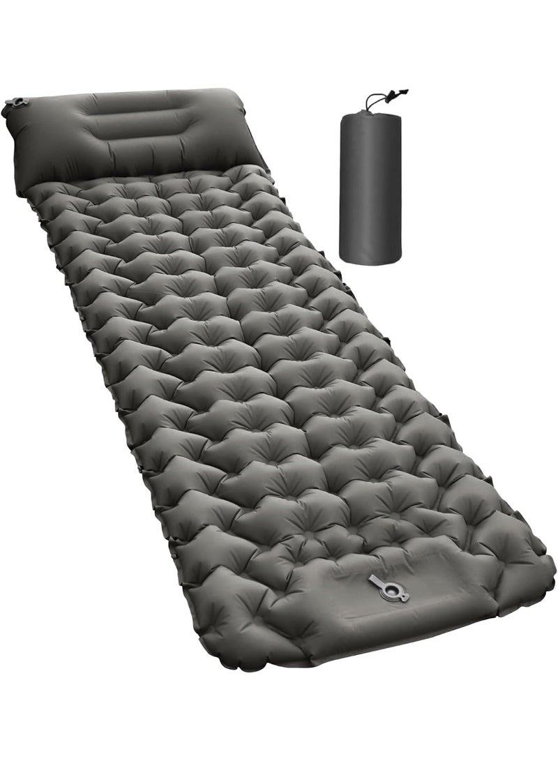 بلو فاير مرتبة نوم هوائية قابلة للنفخ للتخييم مع مضخة قدم مدمجة ووسادة – خفيفة الوزن لشخص واحد، سهلة الحمل قابلة للاتصال لتصبح سرير مزدوج – حصيرة نوم مقاومة للماء من النايلون المطلي بـ TPU للتخييم، الرحلات، والمغامرات الخارجية مع حقيبة حمل - Image 2