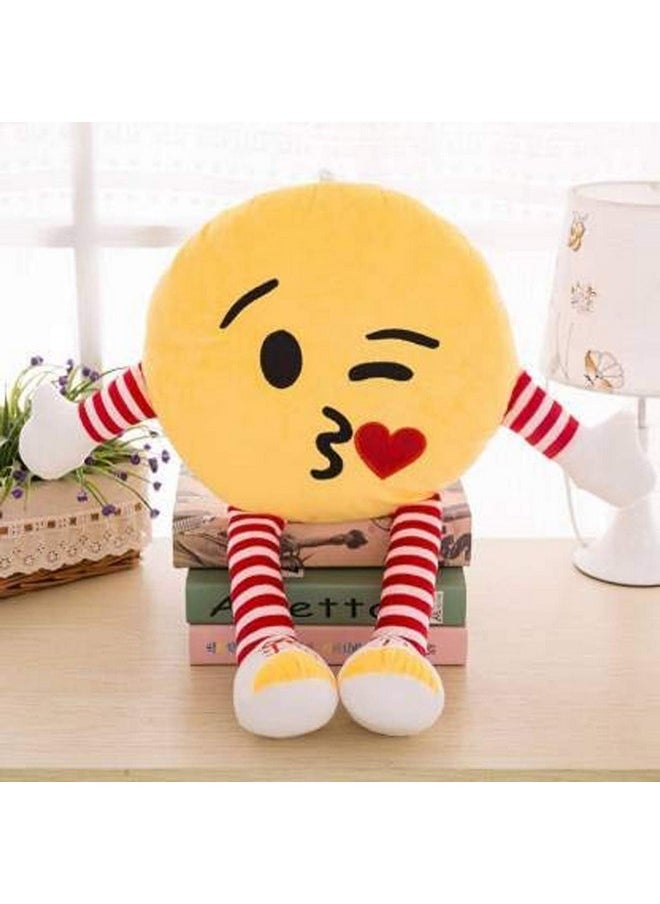 CLICK4DEAL - CLICK4DEAL Emoji Pillow Cushion Soft Toys Stuffed Plush (Emoji Pillow, Kissing Emoji) - Image 1