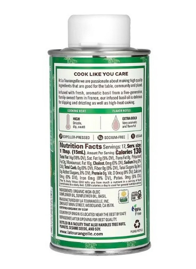 La Tourangelle Infused Basil Oil 8.45 fl oz 250 ml  - Image 2