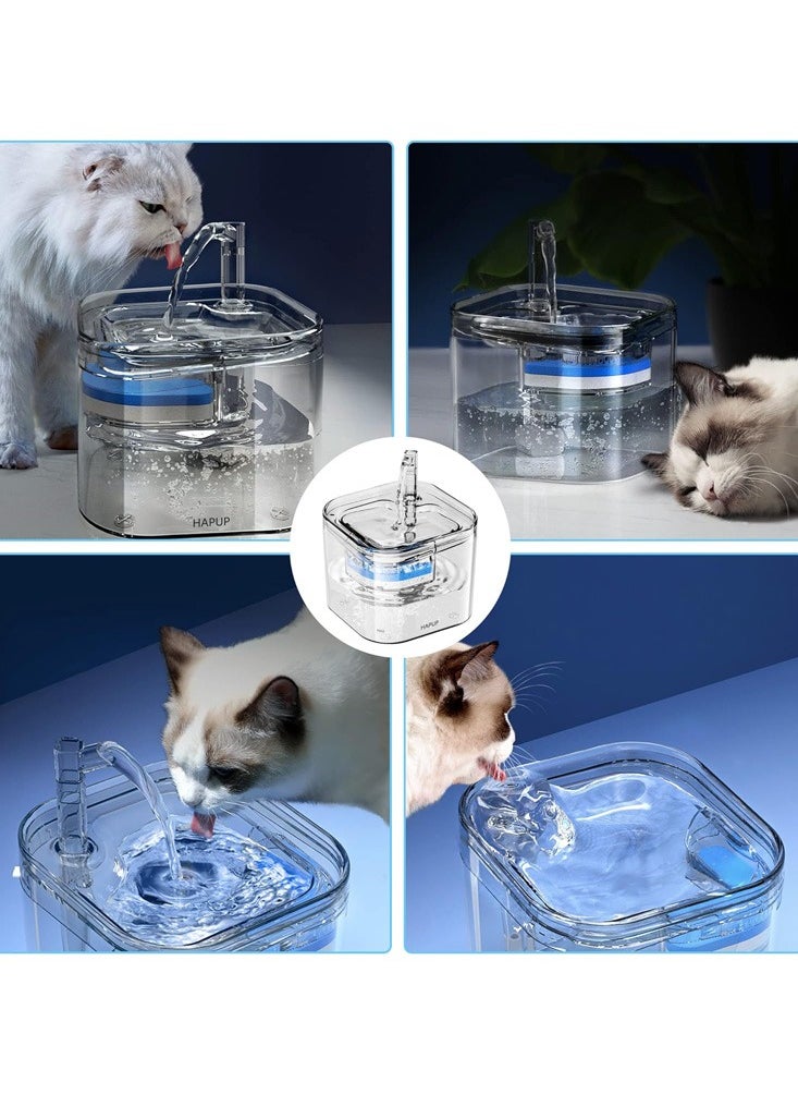 Smart Sensing Cat Water Fountain Water Dispenser with Automatic 2L Water Volume, Dog Water Fountain, Ultra Quiet Pet Water Fountain for Cats Inside, BPA-Free