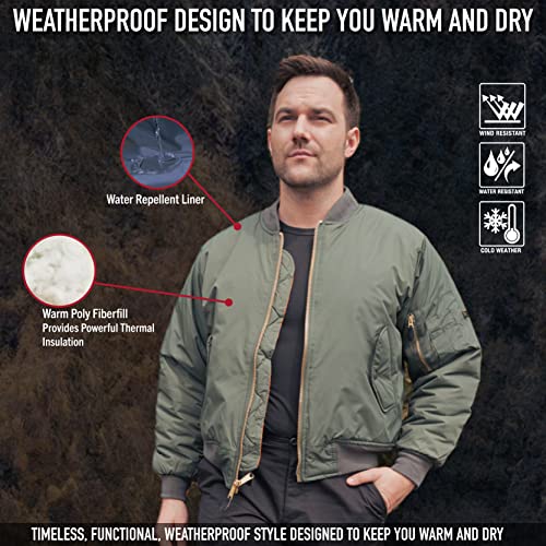 ROTHCO جاكيت الطيران MA-1 من روثكو، XL، أزرق داكن - Image 3