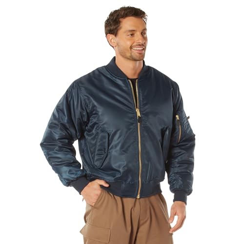 ROTHCO جاكيت الطيران MA-1 من روثكو، XL، أزرق داكن - Image 1
