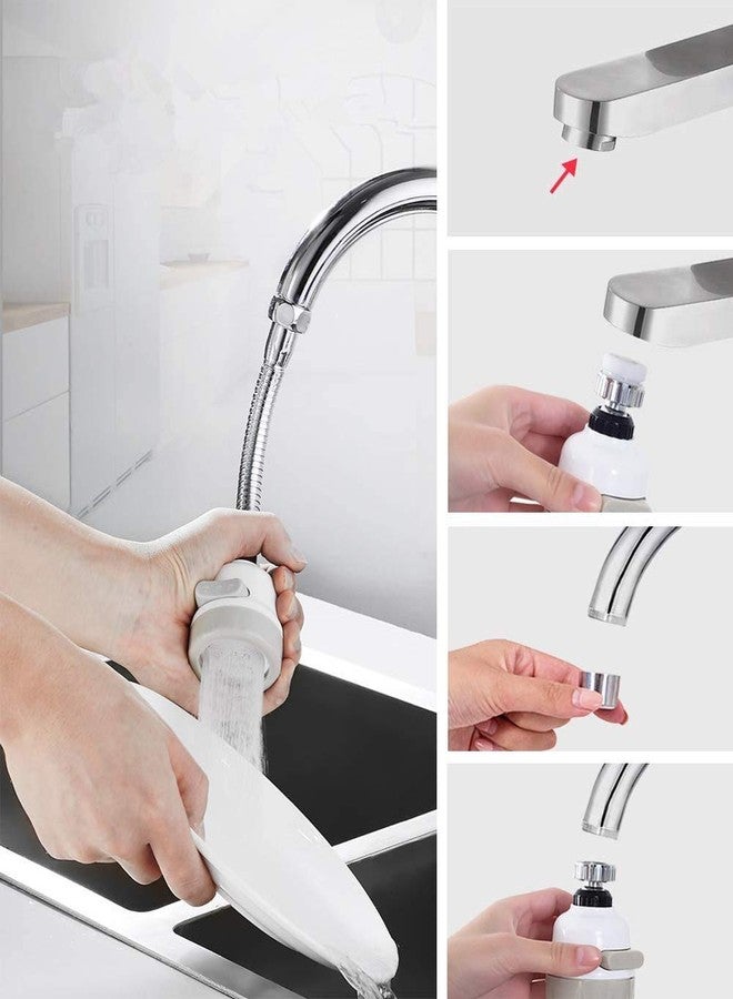 SIYANSHU 360 Degree Swivel Extension Sink Faucet Sink Aerator Flexible Faucet Sprayer Aerator Nozzle Filter Water Saving 3 Modes Adjustable Pack Of-1 - Image 3