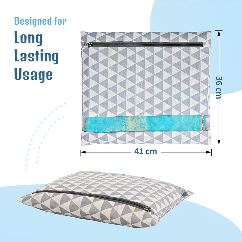 Kuber Industries 4 Pcs Clothes Storage Organizer Clothes Cover for TShirts Pants Shirts Salwar Suit Travel with Zip Printed Black Grey - Image 3