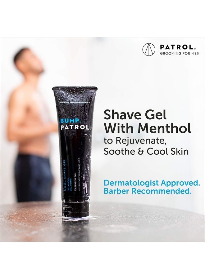 Bump Patrol Cool Shave Gel - Sensitive Clear Shaving Gel With Menthol Prevents Razor Burn, Bumps, Ingrown Hair - 4 Ounces - Image 4