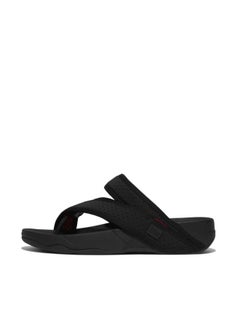049-763 صندل Fitflop للرجال GE7-A23 مقاوم للماء بحزام عند أصابع القدم باللون الأسود