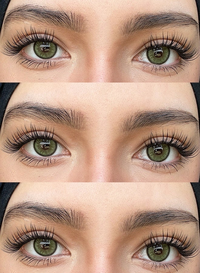 عيون غامضة ميستيك آيز عدسات لاصقة ملونة 6 أشهر، “Dawn Green”  14.50 مم، عدسات تجميلية بمظهر طبيعي ومنعش للاستخدام اليومي، للجنسين، مع علبة - Image 2