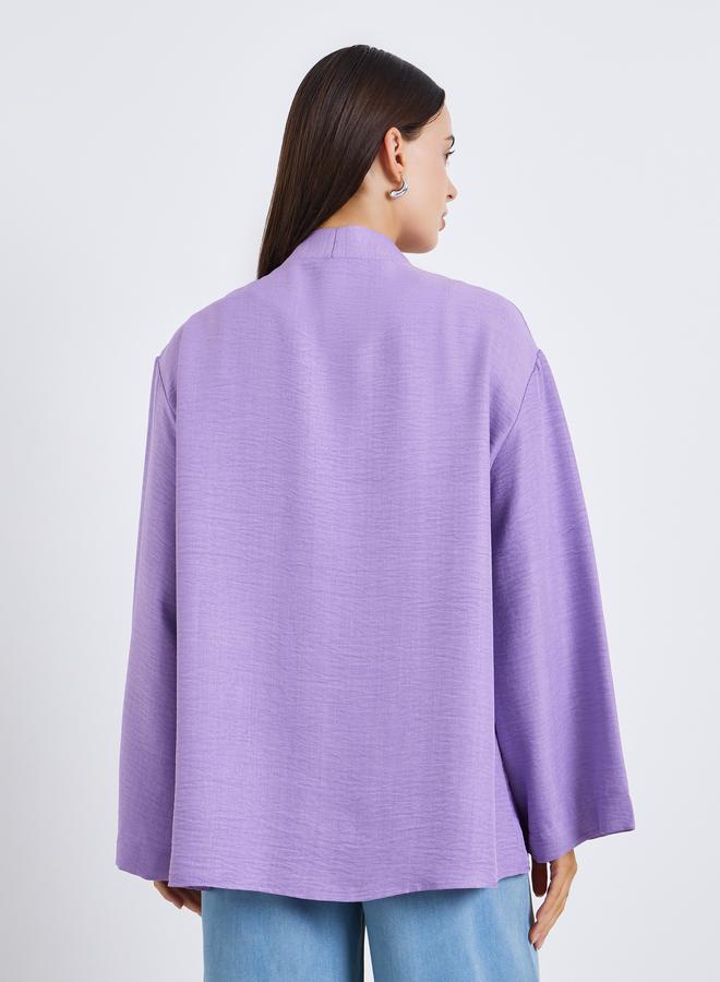 ستايلي كيمونو سادة مفتوح من الامام - Image 3