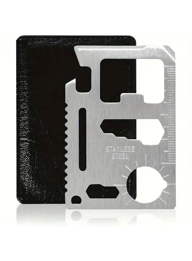 1 قطعة 11 في 1 أداة متعددة للبقاء محفظة معدات تكتيكية مع سكين فتاحة زجاجات هدية للأب للرجال - Image 1