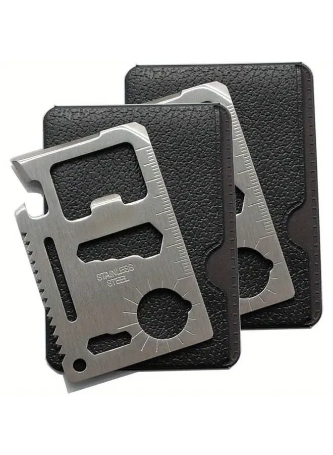 1 قطعة 11 في 1 أداة متعددة للبقاء محفظة معدات تكتيكية مع سكين فتاحة زجاجات هدية للأب للرجال - Image 2