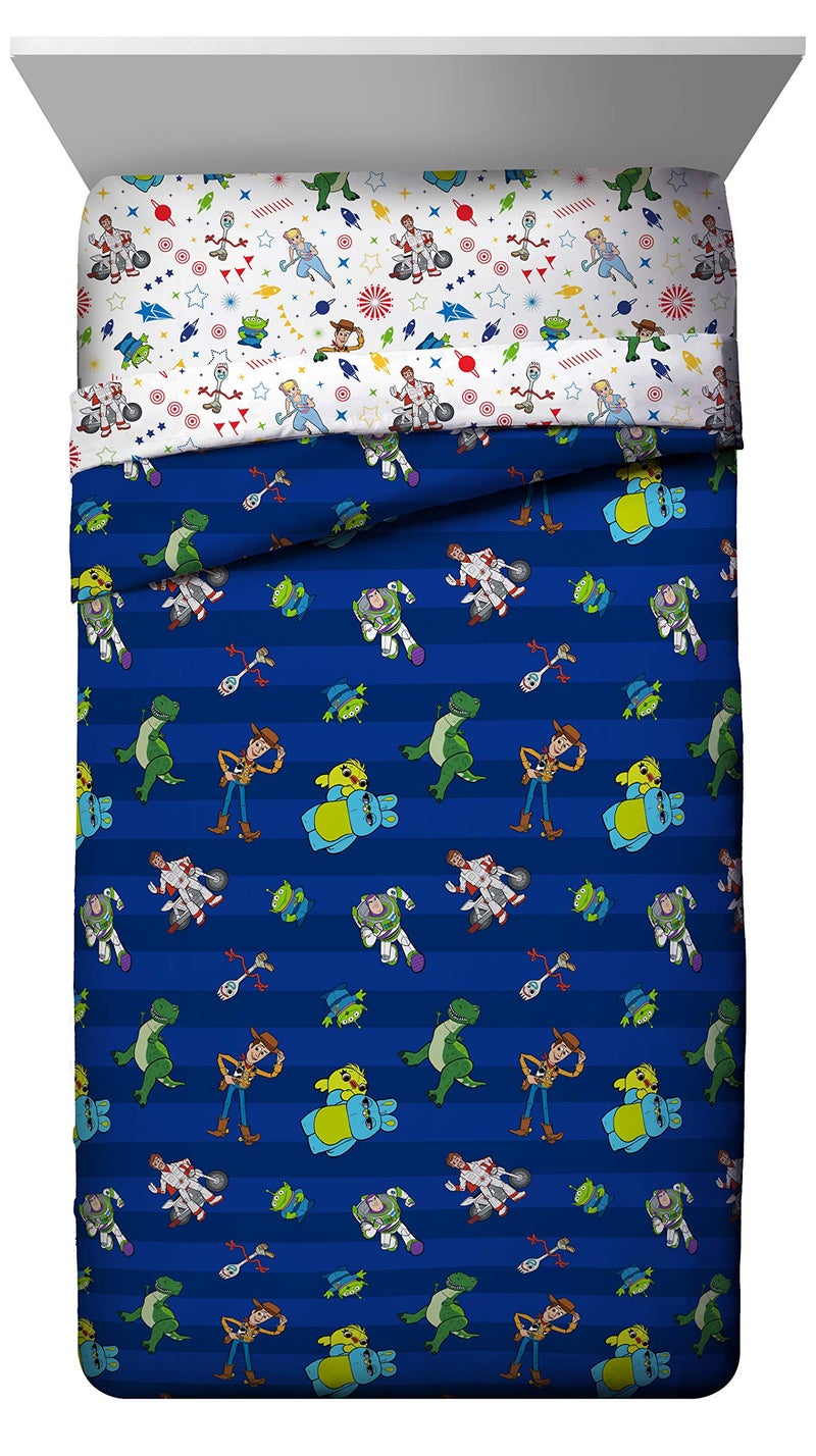 Jay Franco Disney Toy Story Buzz & Woody 5 Piece Full Bed Set - Includes Reversible Comforter & Sheet Set - Super Soft Fade Resistant Microfiber - (Official Disney Product) - Image 2