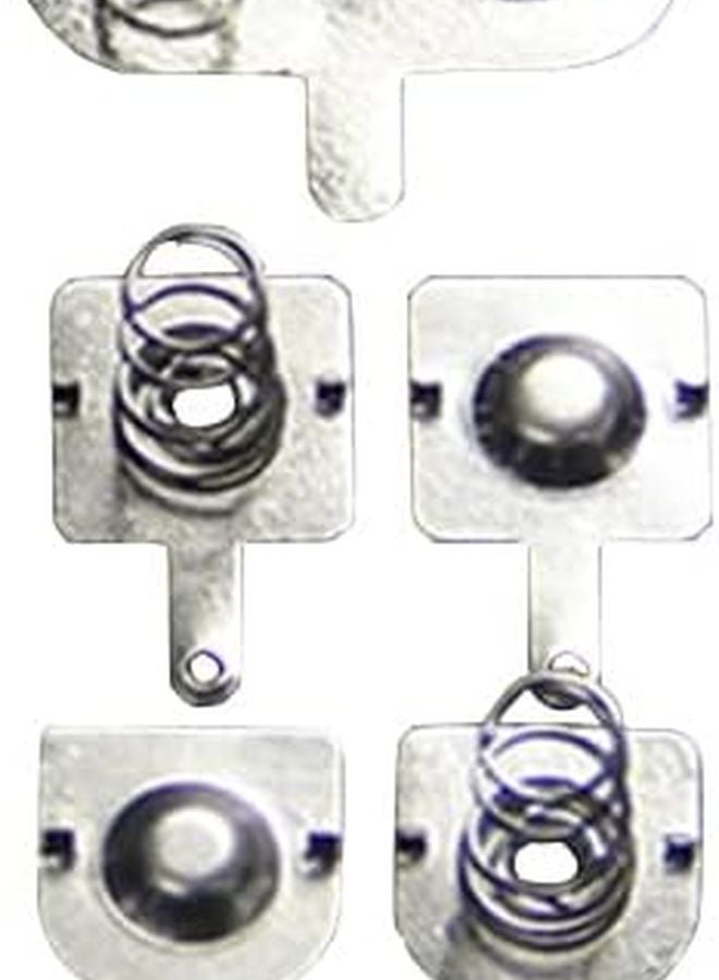 Unifizz AA Battery Spring Plate Set 27x12MM Nickel Plated Silver 10 Pcs - Image 3