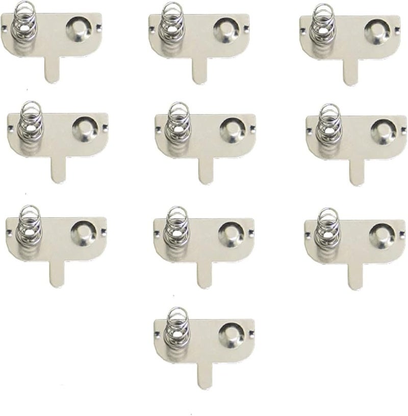 Unifizz AA Battery Spring Plate Set 27x12MM Nickel Plated Silver 10 Pcs - Image 1