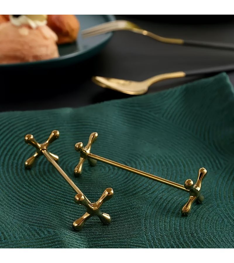 6pcs Silvery Plum Blossom Chopstick Fork Spoon Holder Tableware Storage Rack For Home Hotel Party - Image 4