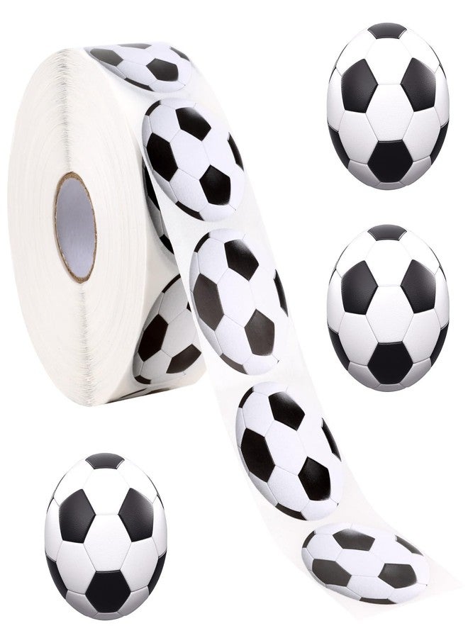 Atiloy 1200 PCS Soccer Stickers Roll Self-Adhesive Sports Ball Sticker Soccer Stickers for Crafts Scrapbooking Game Day Football Party Decorations Sports Themed Birthday Party Supplies - Image 1