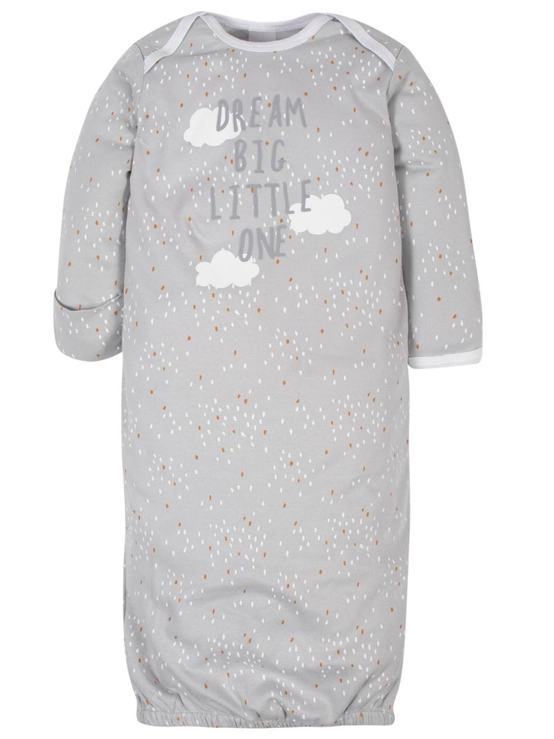 Gerber GerberUnisex Baby4-Pack Sleeper GownSheep Grey0-6 Months - Image 2