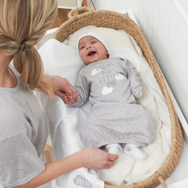 Gerber GerberUnisex Baby4-Pack Sleeper GownSheep Grey0-6 Months - Image 4