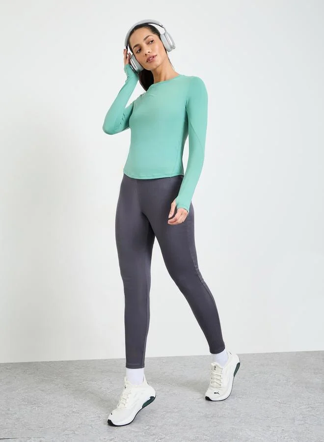 تايك تو Green Long Sleeve Activewear Top