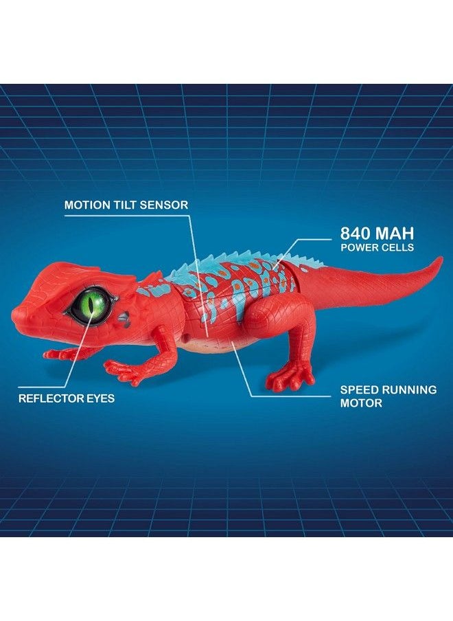 ROBO ALIVE - Lurking Lizard Series 2 Red Blue By Zuru Batterypowered Robotic Interactive Electronic Reptile Toy That Moves (Red Blue) - Image 1