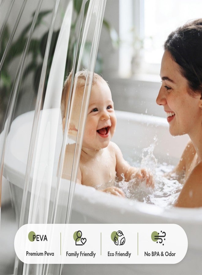Bathway Shower Curtain Liner, Clear Shower Curtain Liner 72x78 PEVA Waterproof Shower Curtain Liner Long with 3 Magnets and 12 Rustproof Grommets, 78 Inch Shower Liner for Bathroom - Image 2