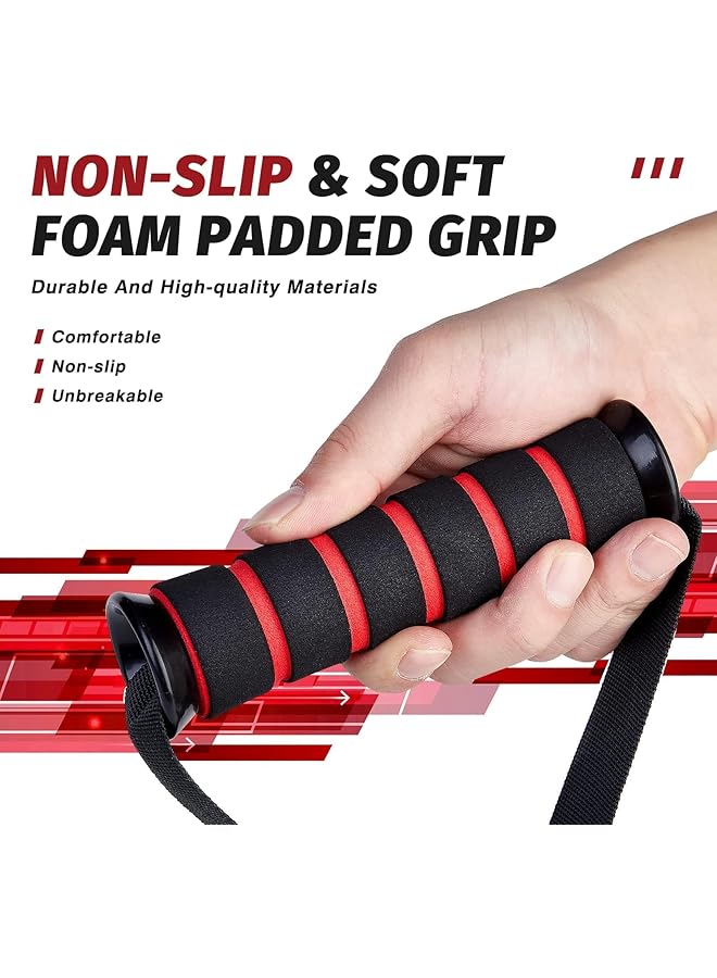 erorex Exercise Handle, Pull Down Home Gym Working Out Handle, Heavy Duty Fitness Handle With 2 Carabiners For Resistance Bands, Resistance Band Handles For Cable Machine Pulleys - Image 3