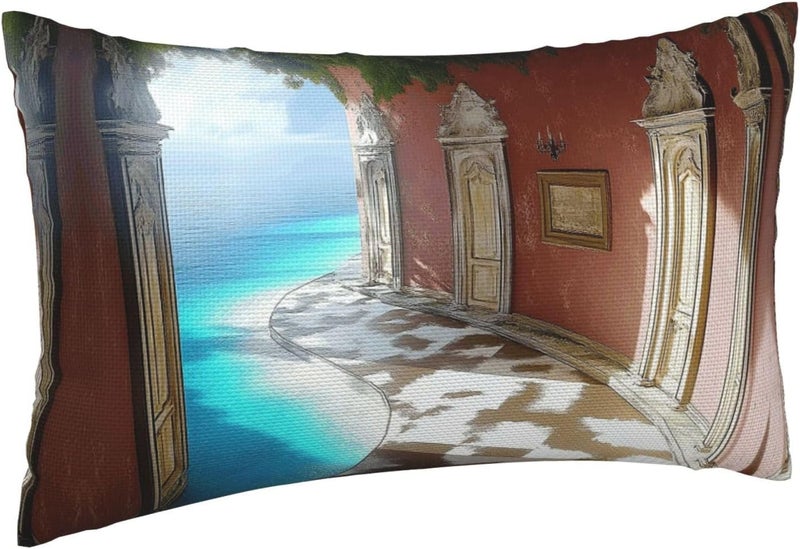 Blue Ocean Elegant and Unique Pillow Covers, with Full-Width Double-Sided Print, Perfect for Home Decor and Gifts 12"x20" - Image 2