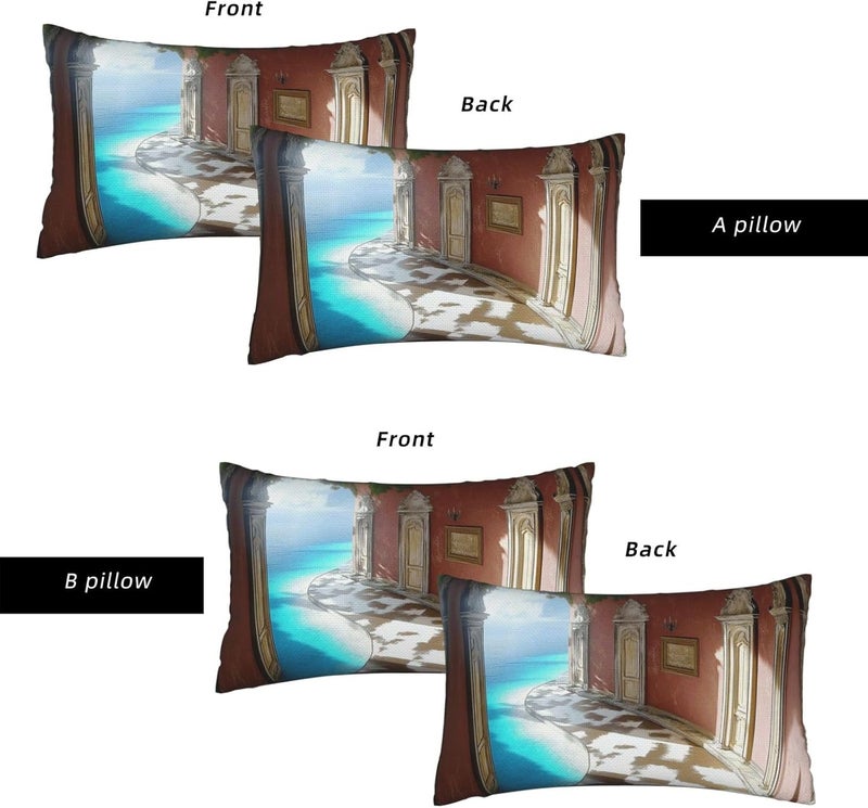 Blue Ocean Elegant and Unique Pillow Covers, with Full-Width Double-Sided Print, Perfect for Home Decor and Gifts 12"x20" - Image 4