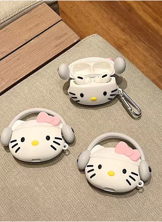 Generic - Apple AirPods 3 Protective Case 3D Cute Cartoon Soft Silicone Hello Kitty Case with Carabiner - Image 1
