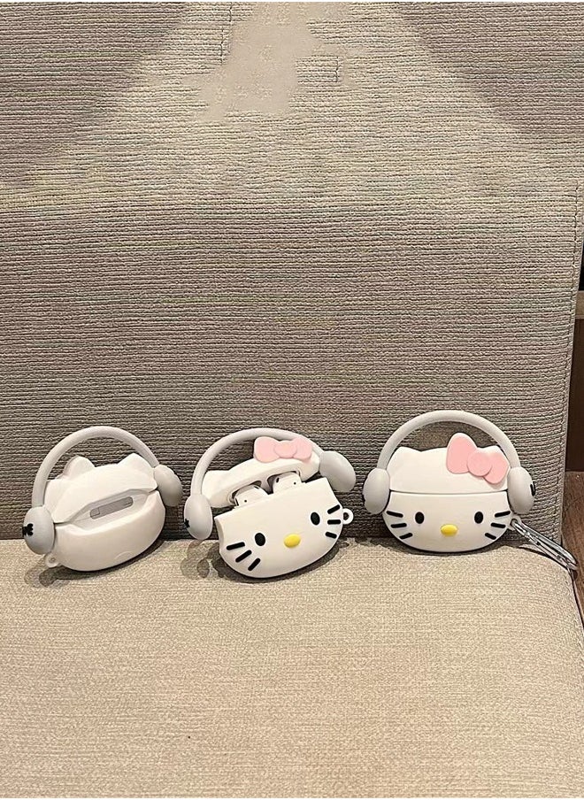 Generic - Apple AirPods 3 Protective Case 3D Cute Cartoon Soft Silicone Hello Kitty Case with Carabiner - Image 1