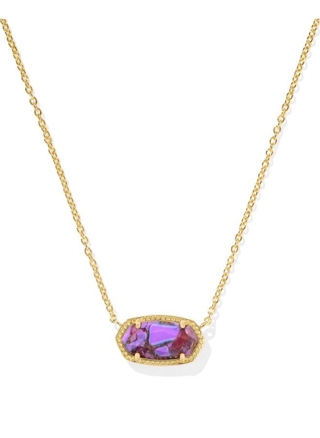 Kendra Scott Kendra Scott Elisa Necklace in 14k Gold-Plated Brass, Violet Magnesite, Fashion Jewelry for Women  - Image 1
