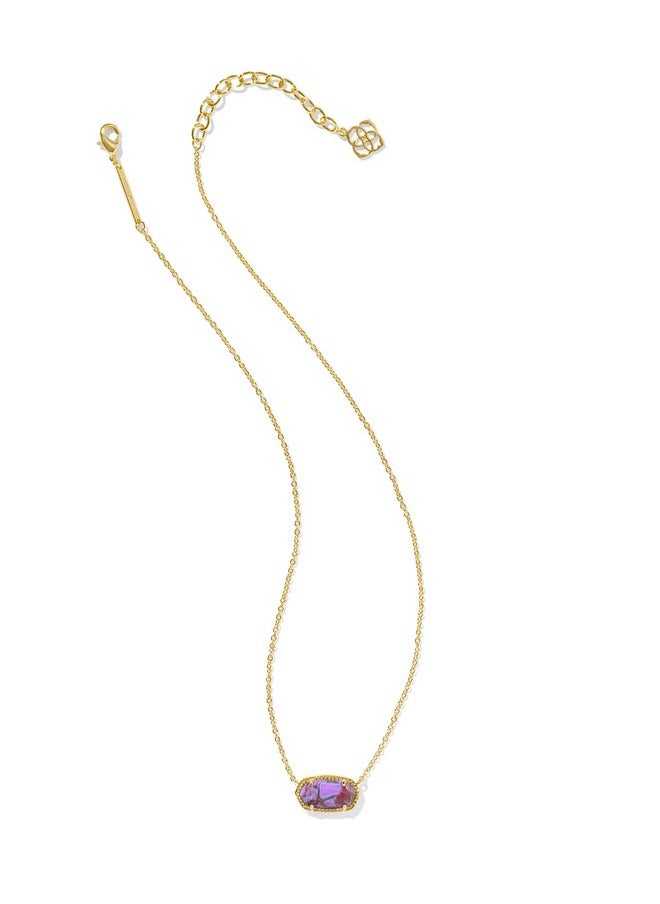 Kendra Scott Kendra Scott Elisa Necklace in 14k Gold-Plated Brass, Violet Magnesite, Fashion Jewelry for Women  - Image 2
