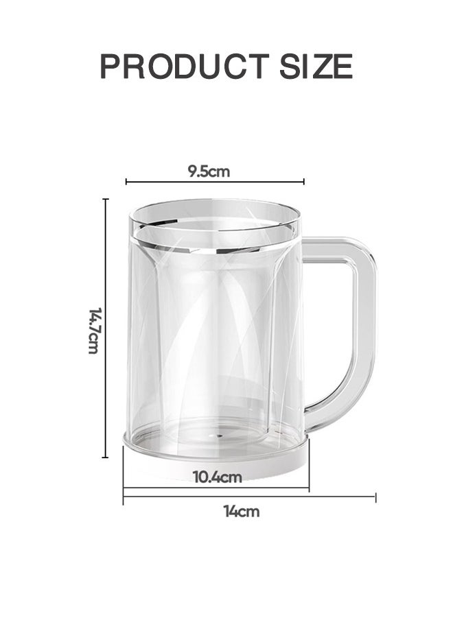 Sweet Life - Beer Mugs for Men 14 oz (400 ml), Beer Mugs for Freezer, Glass with Handle for Drinking. Pub Drinking Mugs Stein Gift for Man - Image 1
