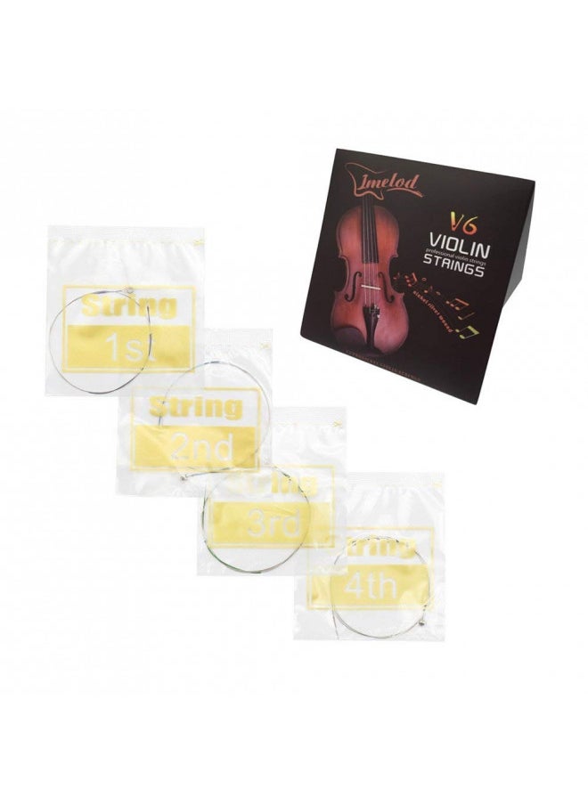 Imelod Imelod Violin strings Universal 2 Set (G-D-A-E) violin Fiddle String Strings Steel Core Nickel-silver Wound with Nickel-plated Ball End for Violins  - Image 1