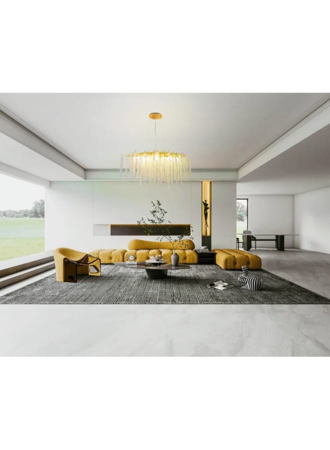 Wahag Crystal Waterfall Chandelier Dimensions: Diameter 100 cm (1 meter).  - Image 3