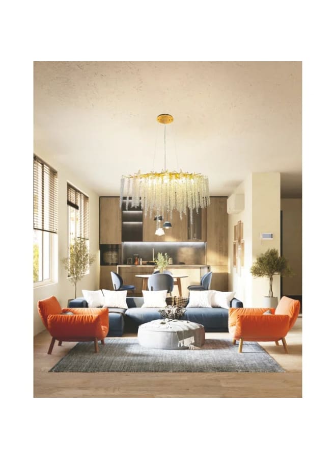 Wahag Crystal Waterfall Chandelier Dimensions: Diameter 100 cm (1 meter).  - Image 2