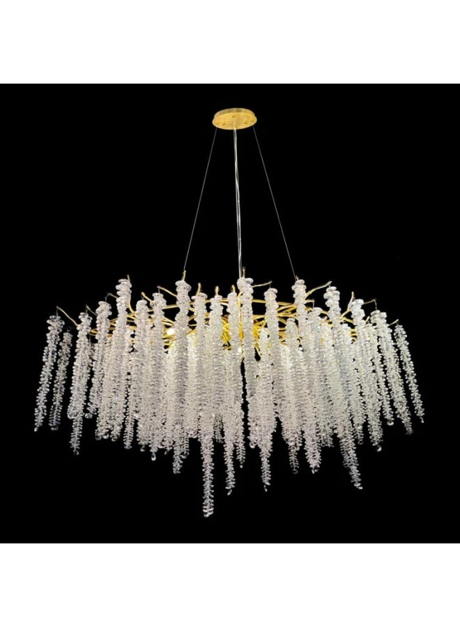 Wahag Crystal Waterfall Chandelier Dimensions: Diameter 100 cm (1 meter).  - Image 4