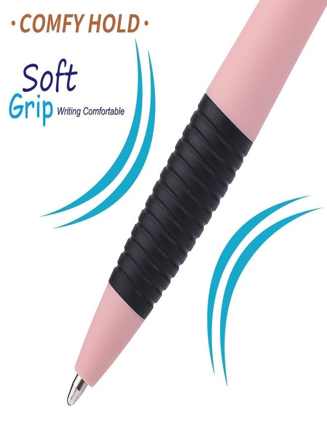 Sikao Pens Bulk, 60 Pack Morandi Gripped Slimster Ballpoint Pens, Black Ink 1.0mm Medium Point, Cute Aesthetic Bulk Pens Suitable for Office, School Supplies, Teachers Women Collger Girls Gifting - Image 3