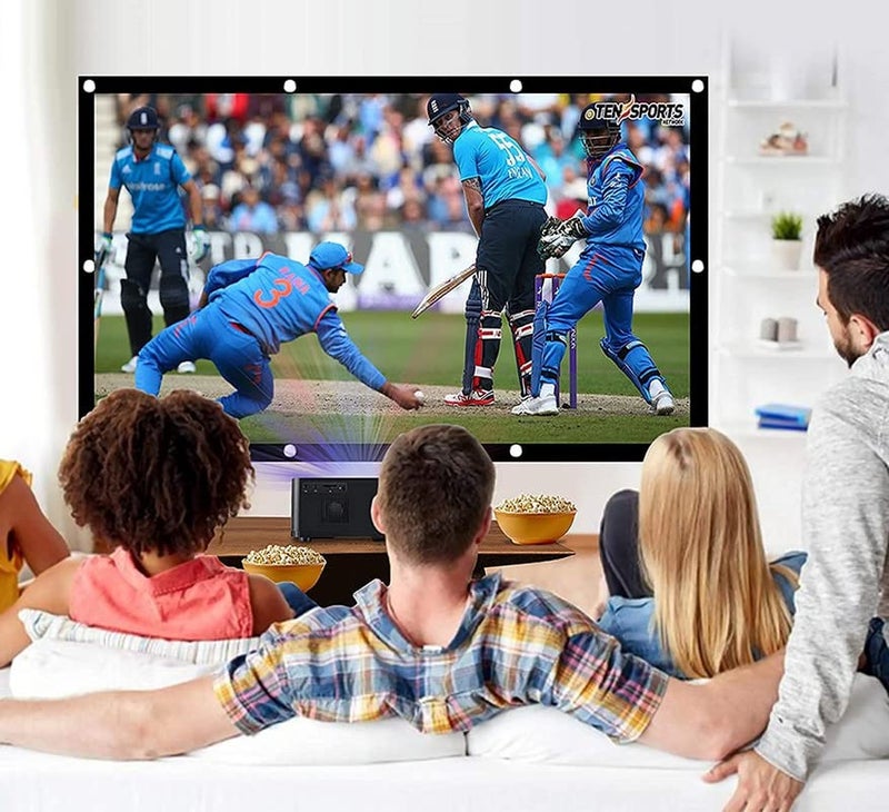 Vilro 86 Inch Diagonal, 4:3 Viewing Aspect Ratio, 69 x 52 Inches, Supports UHD-3D-4K Technology Universal Eyelets Type Foldable White 6 Feet - Width x 4 Feet - Height Projector Screen A++1 - Image 3